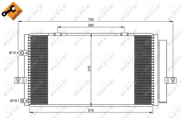 Радиатор кондиционера 35659 NRF