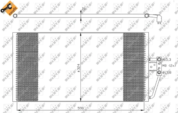 Радиатор кондиционера 35295 NRF