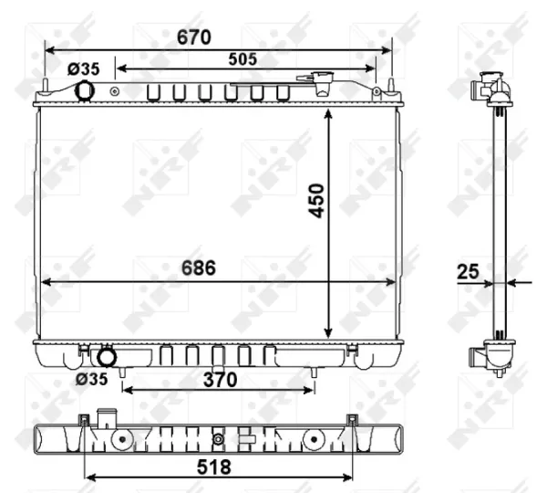 Радиатор 58418 NRF