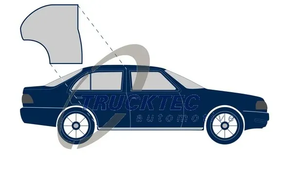 Уплотнитель двери передней левой (на двери) 0253040 Trucktec