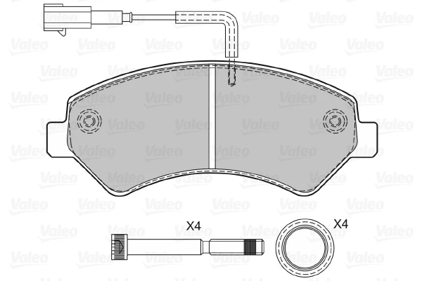 Передние тормозные колодки 601276 VALEO