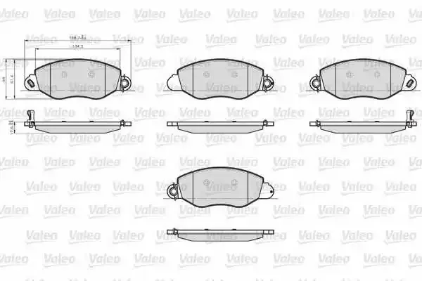 Передние тормозные колодки 872577 VALEO
