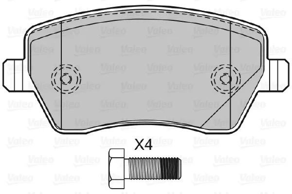 Передние тормозные колодки 601641 VALEO