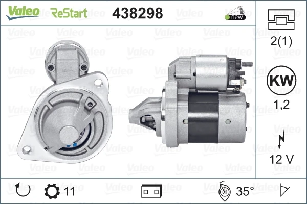 Стартер 438298 VALEO