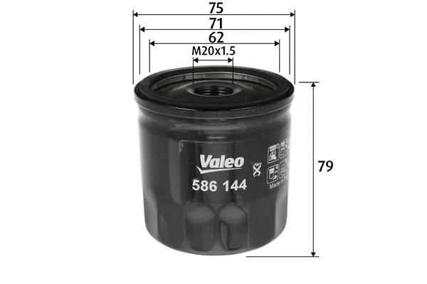 Масляный фильтр 586144 VALEO
