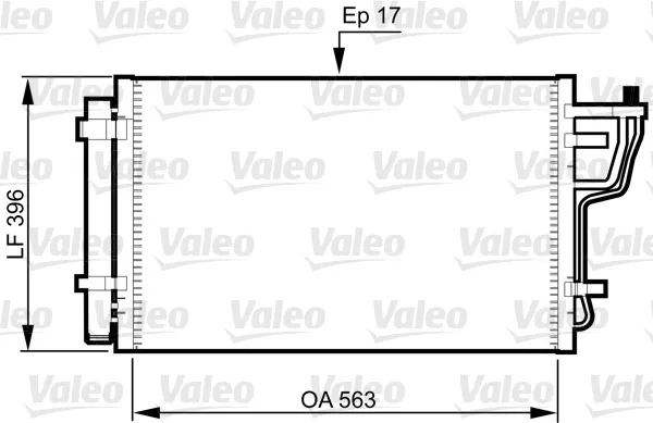 Радиатор кондиционера 814351 VALEO