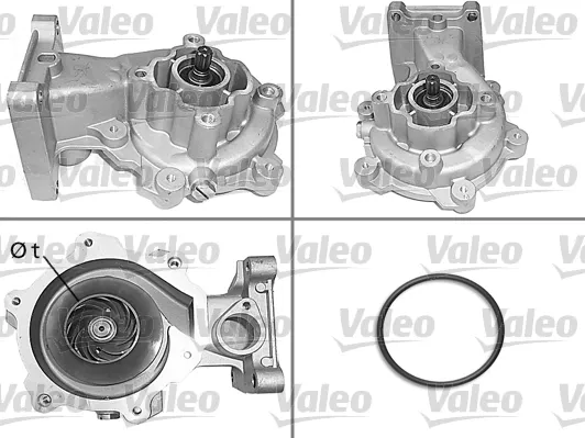 Помпа водяная (насос) охлаждения, в сборе с корпусом 506693 VALEO