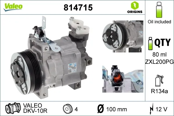 Компрессор кондиционера 814715 VALEO