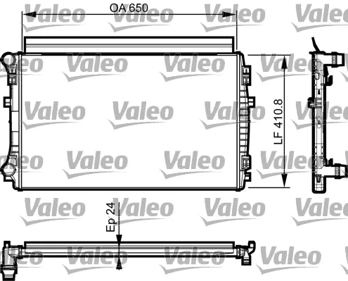 Радиатор 735558 VALEO