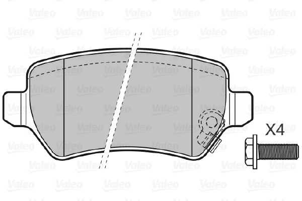 Задние тормозные колодки 598584 VALEO