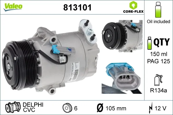 Компрессор кондиционера 813101 VALEO