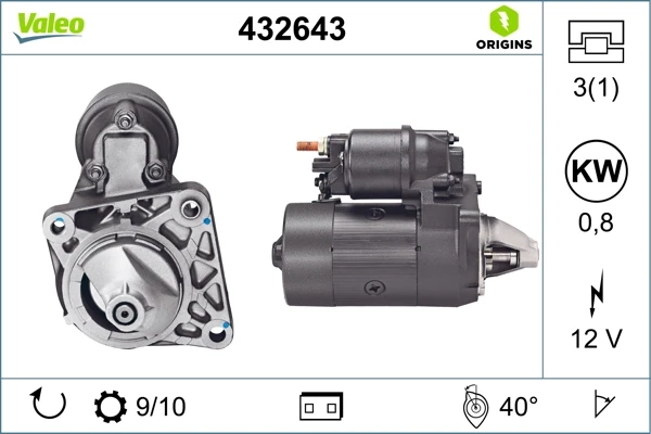Стартер 432643 VALEO