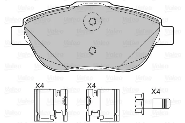 Передние тормозные колодки 601334 VALEO