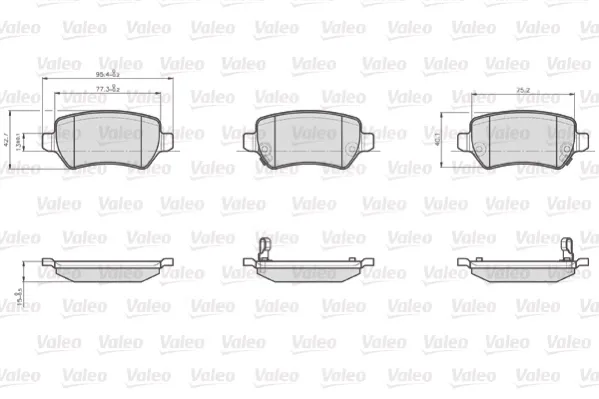 Задние тормозные колодки 872417 VALEO