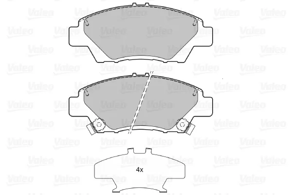 Передние тормозные колодки 601379 VALEO