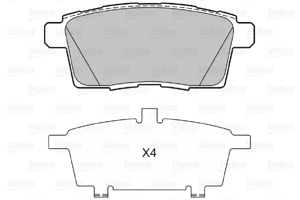 Задние тормозные колодки 601336 VALEO
