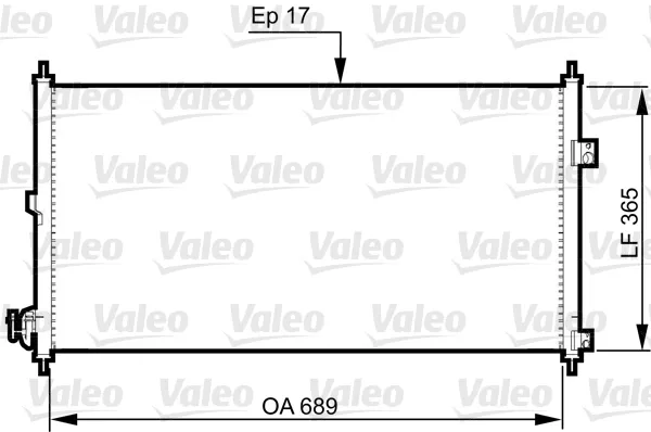 Радиатор кондиционера 814331 VALEO