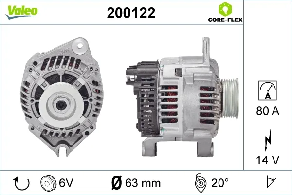 Генератор 200122 VALEO