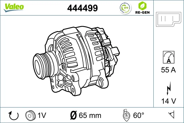 Генератор 444499 VALEO