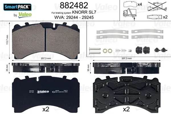 Задние тормозные колодки A0084207320 Mercedes