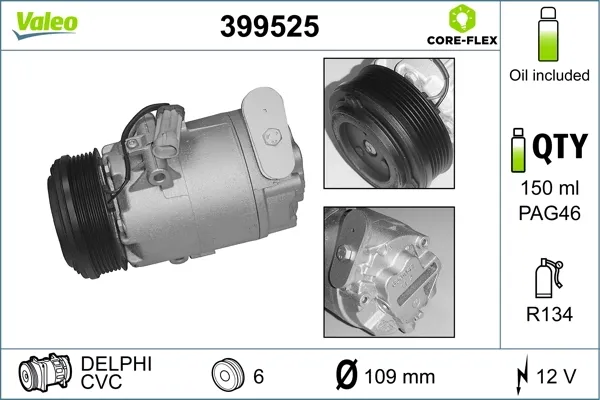 Компрессор кондиционера 93176877 Peugeot/Citroen
