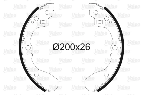 Задние барабанные колодки 564000 VALEO