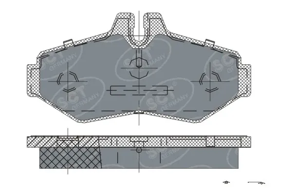 Задние тормозные колодки SP233PR SCT