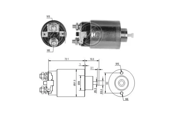 Втягивающее реле стартера ZM790 ERA