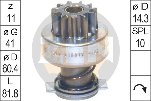 Бендикс стартера ZN1698 ERA
