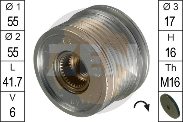Шкив генератора ZN5467 ERA