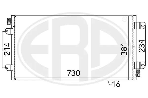 Радиатор кондиционера 667030 ERA