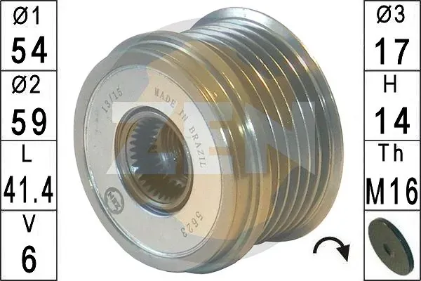 Шкив генератора ZN5623 ERA