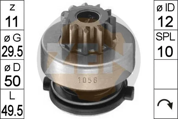 Бендикс стартера ZN1058 ERA
