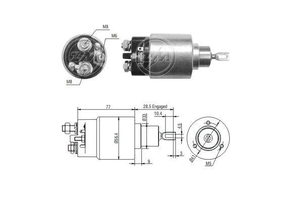 Втягивающее реле стартера ZM6973 ERA