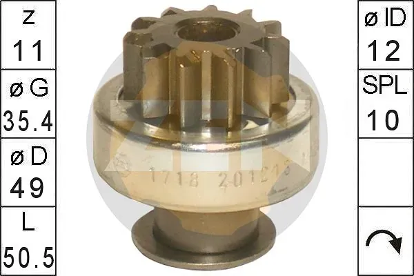 Бендикс стартера ZN1718 ERA
