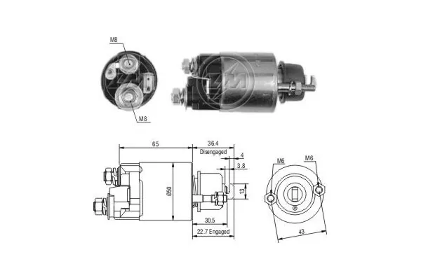 Втягивающее реле стартера ZM703 ERA