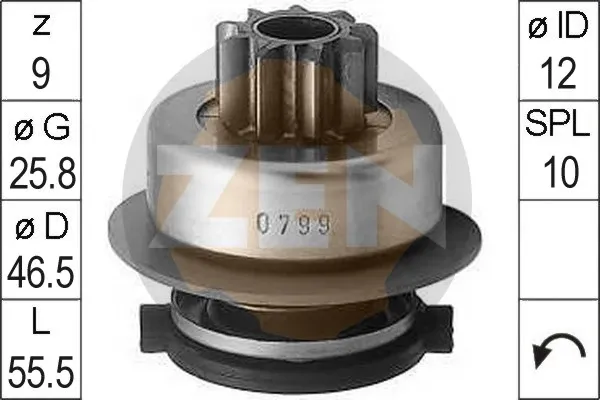 Бендикс стартера ZN0799 ERA