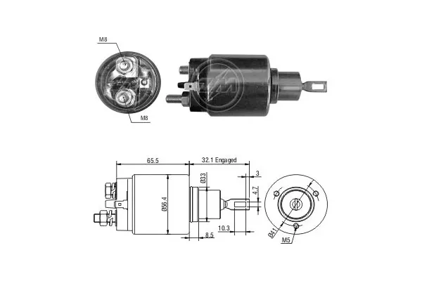 Втягивающее реле стартера ZM976 ERA