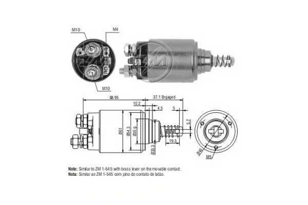 Втягивающее реле стартера ZM649 ERA