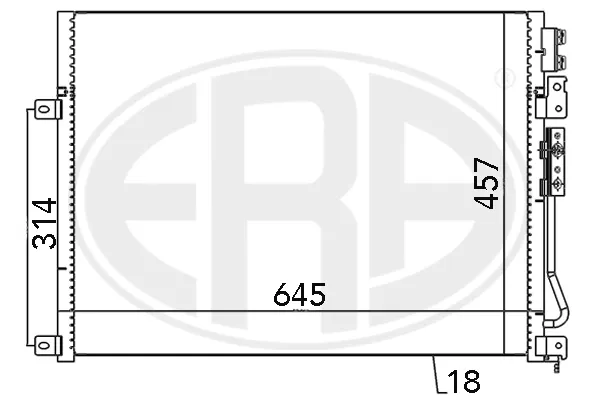 Радиатор кондиционера 667028 ERA