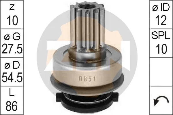 Бендикс стартера ZN0851 ERA