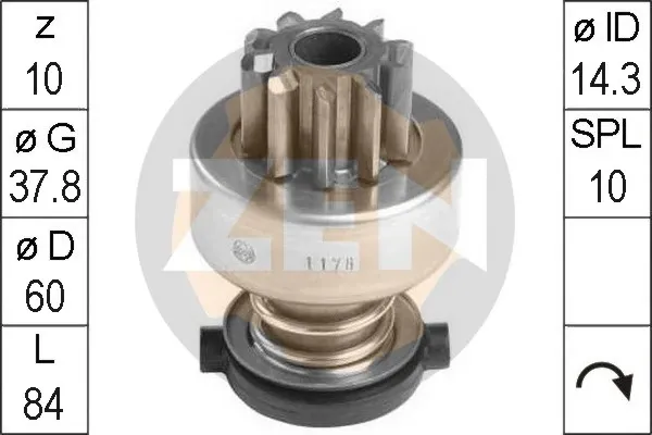 Бендикс стартера ZN1178 ERA