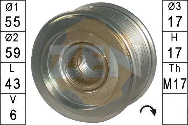 Шкив генератора ZN5585 ERA