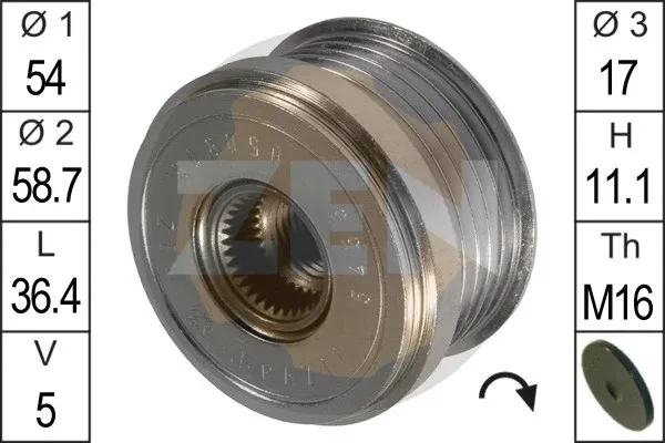 Шкив генератора ZN5455 ERA