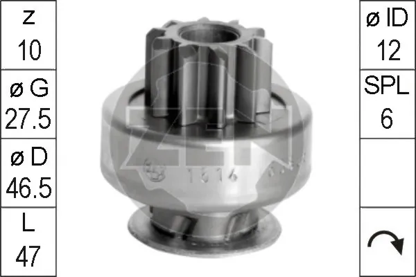 Бендикс стартера ZN1614 ERA