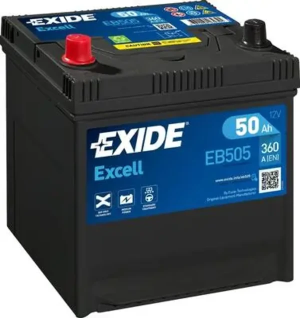 Авто акумулятор Ексайд 50 А/г 12 В (EB505)