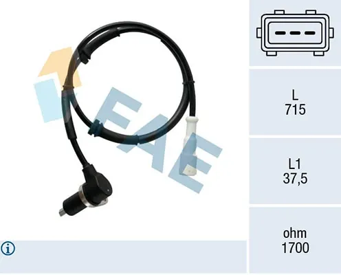 Датчик АБС задний правый 78465 FAE