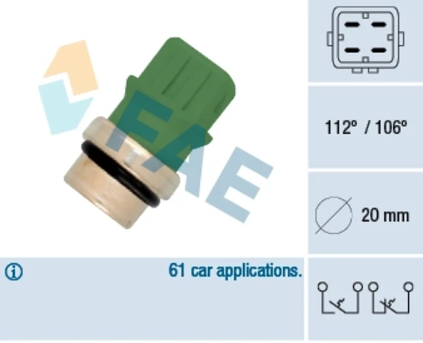 Датчик температуры охлаждающей жидкости FAE 35590