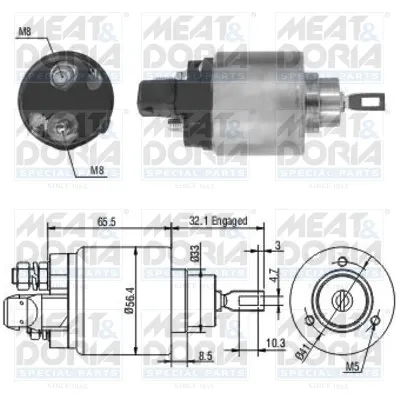 Втягивающее реле стартера 46004 Meat&Doria