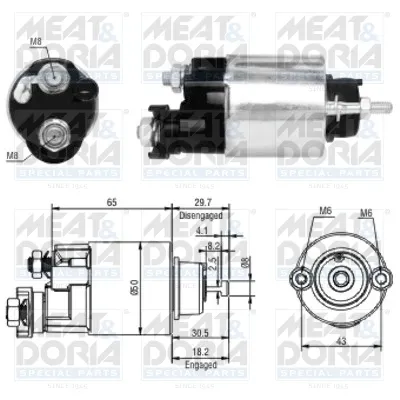 Втягивающее реле стартера 46163 Meat&Doria